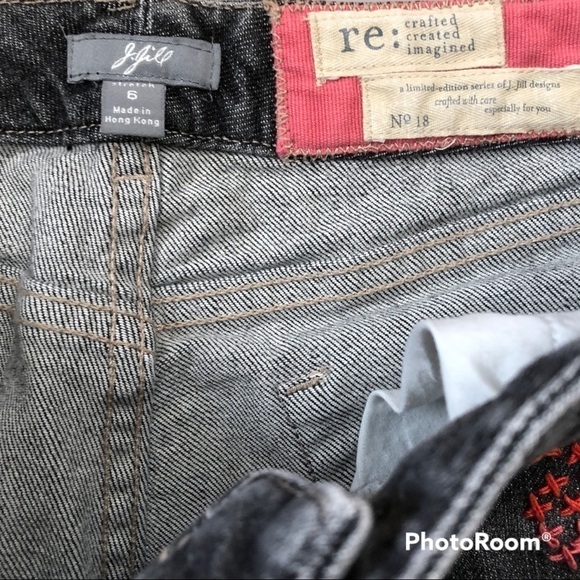 J Jill No.18 re:crafted,created,imagined embroidered jeans size 6 - Picture 5 of 7